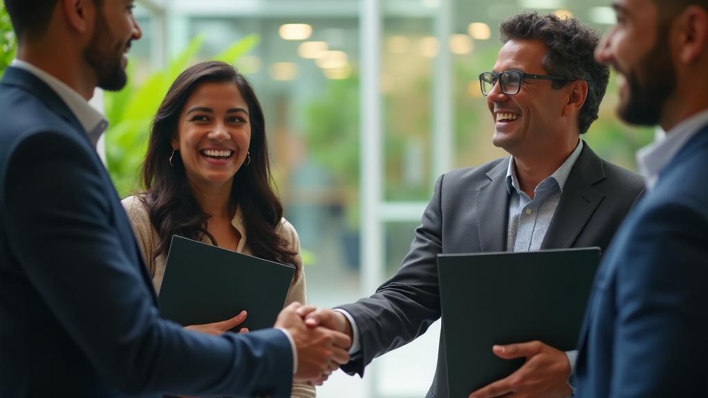 Profesionales celebrando sus certificaciones