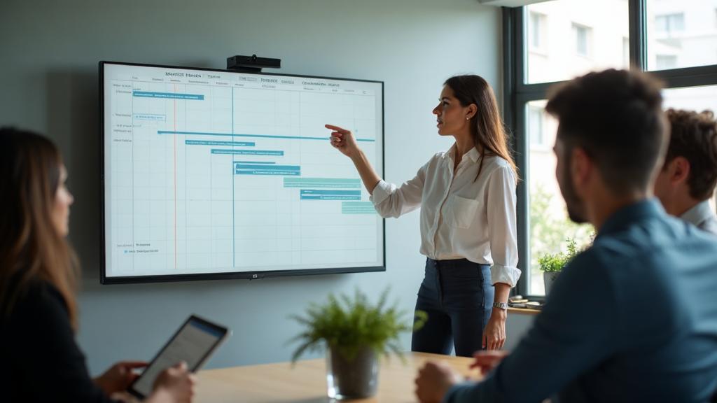 Coach ejecutivo en sesión de mentoría con directivos